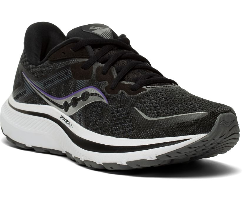 Saucony Omni 20 Wide Women's Running Shoes Black / White | Canada 185EBCX